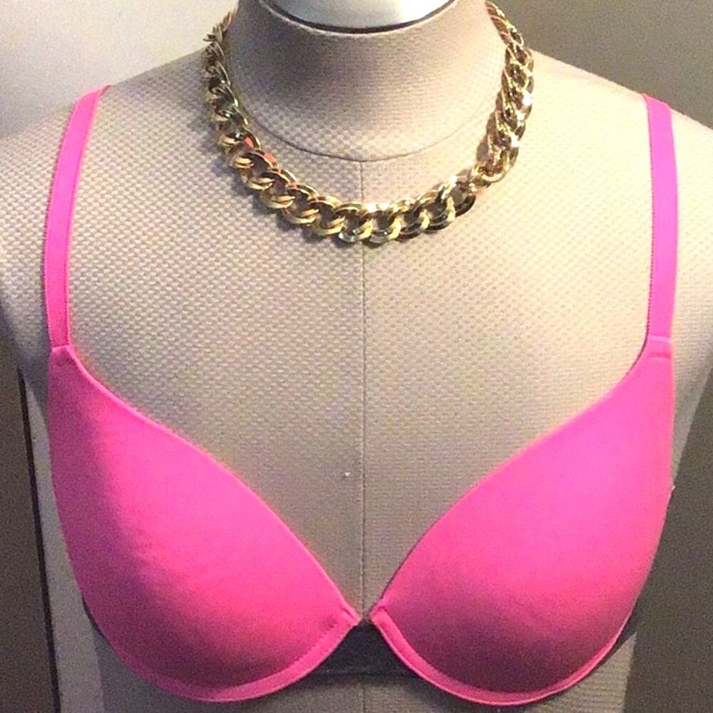 34DD PINK Victoria’s Secret PINK Wear Everywhere Super Push Up Bra Underwire